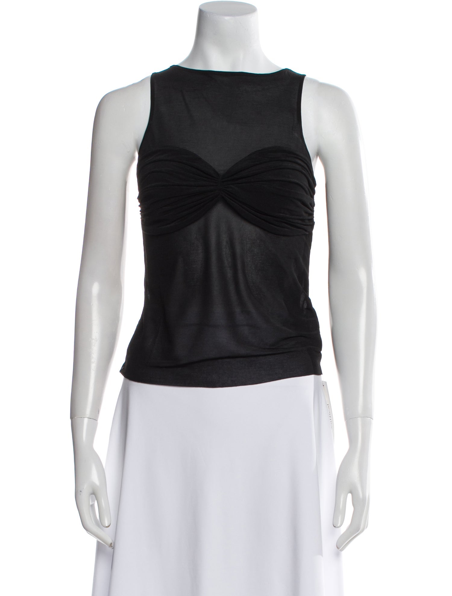 Reformation Bateau Neckline Sleeveless Crop Top