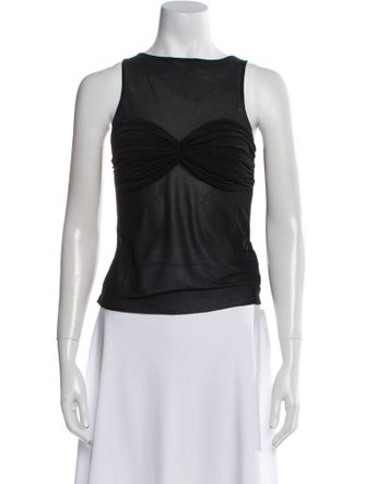 Reformation Bateau Neckline Sleeveless Crop Top