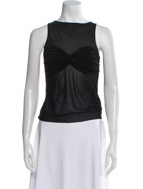 Reformation Bateau Neckline Sleeveless Crop Top