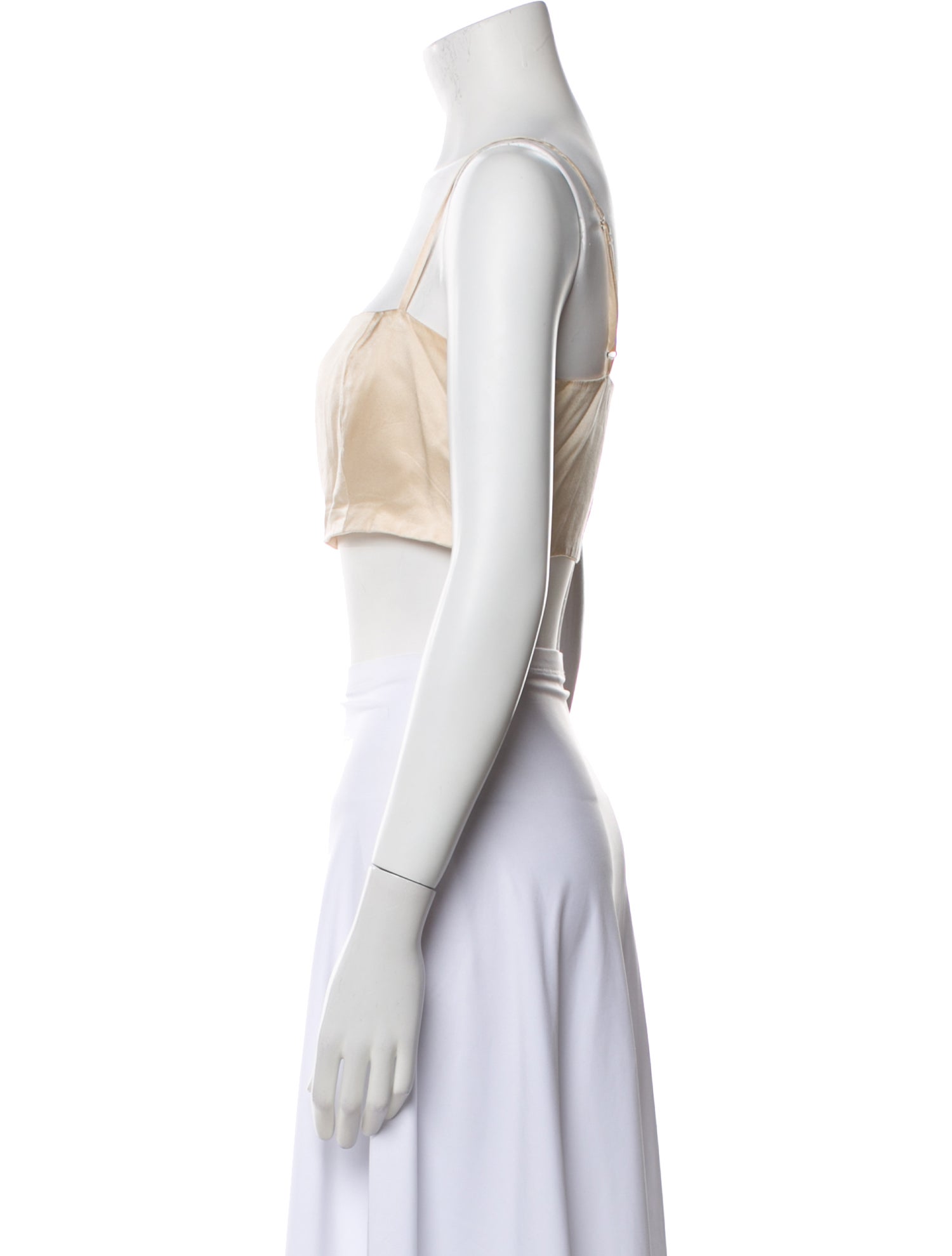 Reformation Silk Square Neckline Crop Top