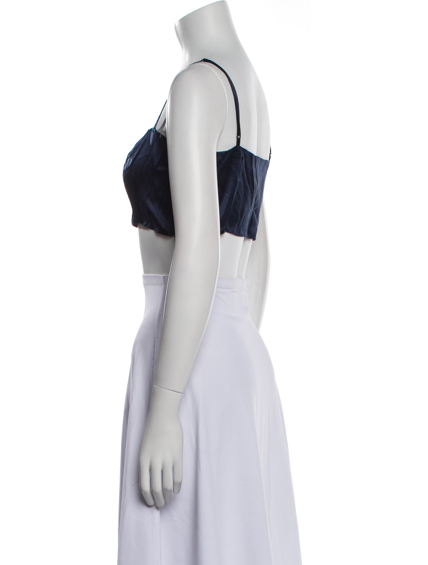 Reformation Silk Square Neckline Crop Top