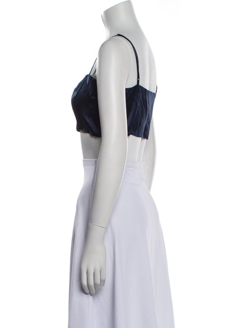 Reformation Silk Square Neckline Crop Top