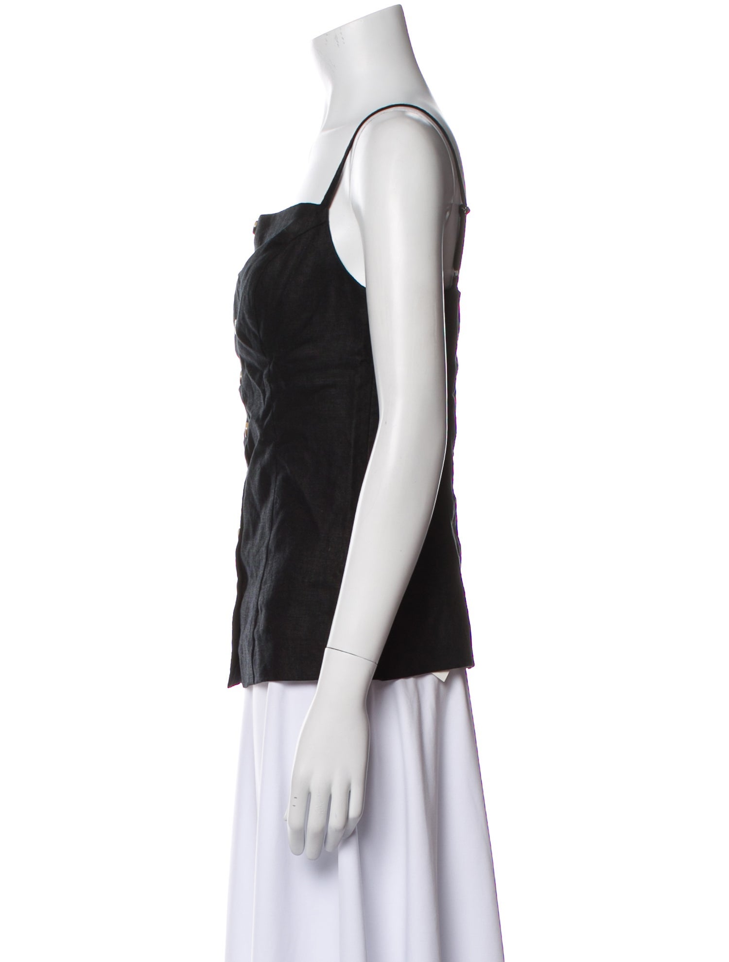 Reformation Linen Square Neckline Top