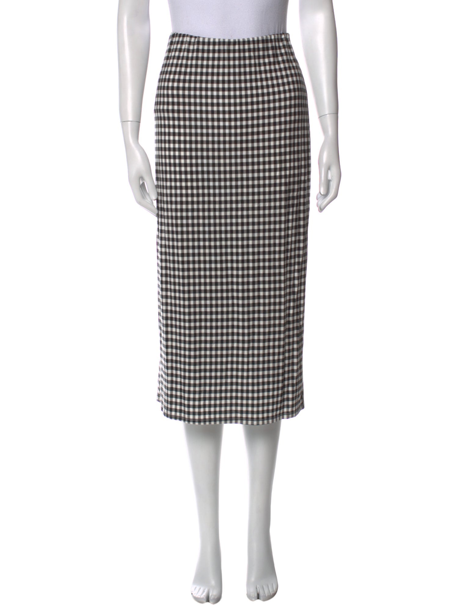 Reformation Plaid Print Midi Length Skirt