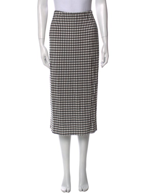 Reformation Plaid Print Midi Length Skirt
