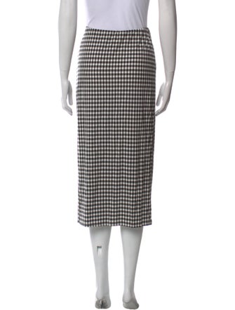 Reformation Plaid Print Midi Length Skirt