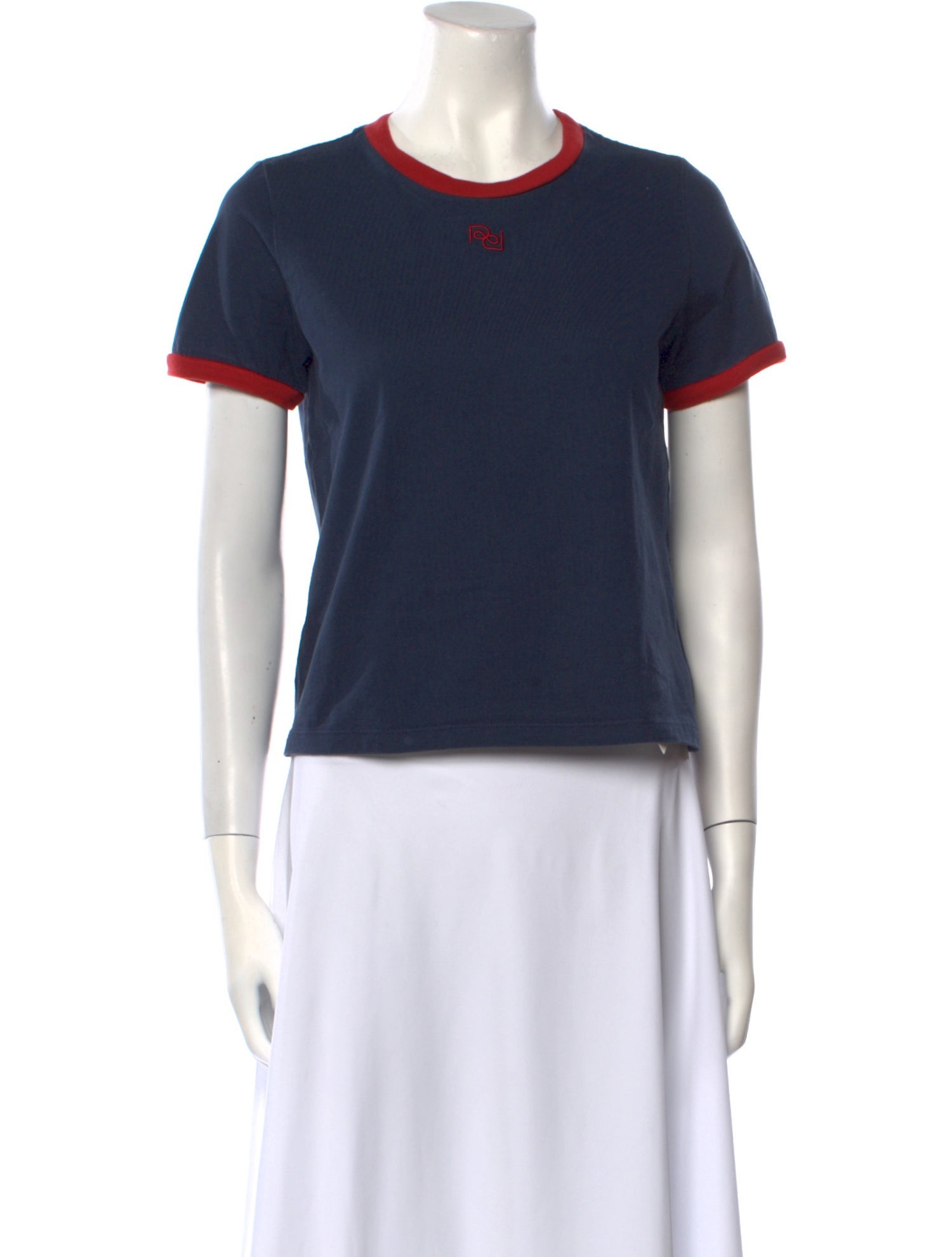 Reformation Colorblock Pattern Crew Neck T-Shirt