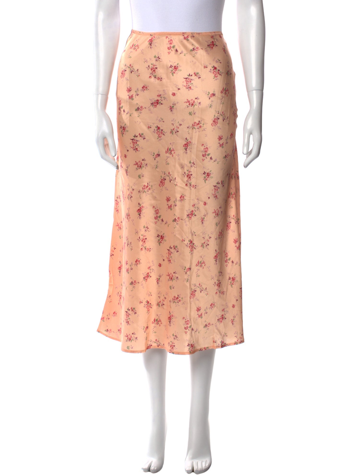 Reformation Silk Midi Length Skirt