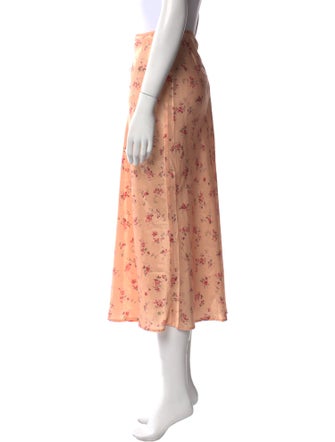 Reformation Silk Midi Length Skirt