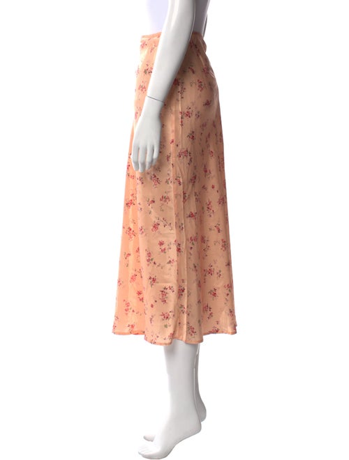 Reformation Silk Midi Length Skirt