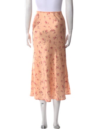 Reformation Silk Midi Length Skirt