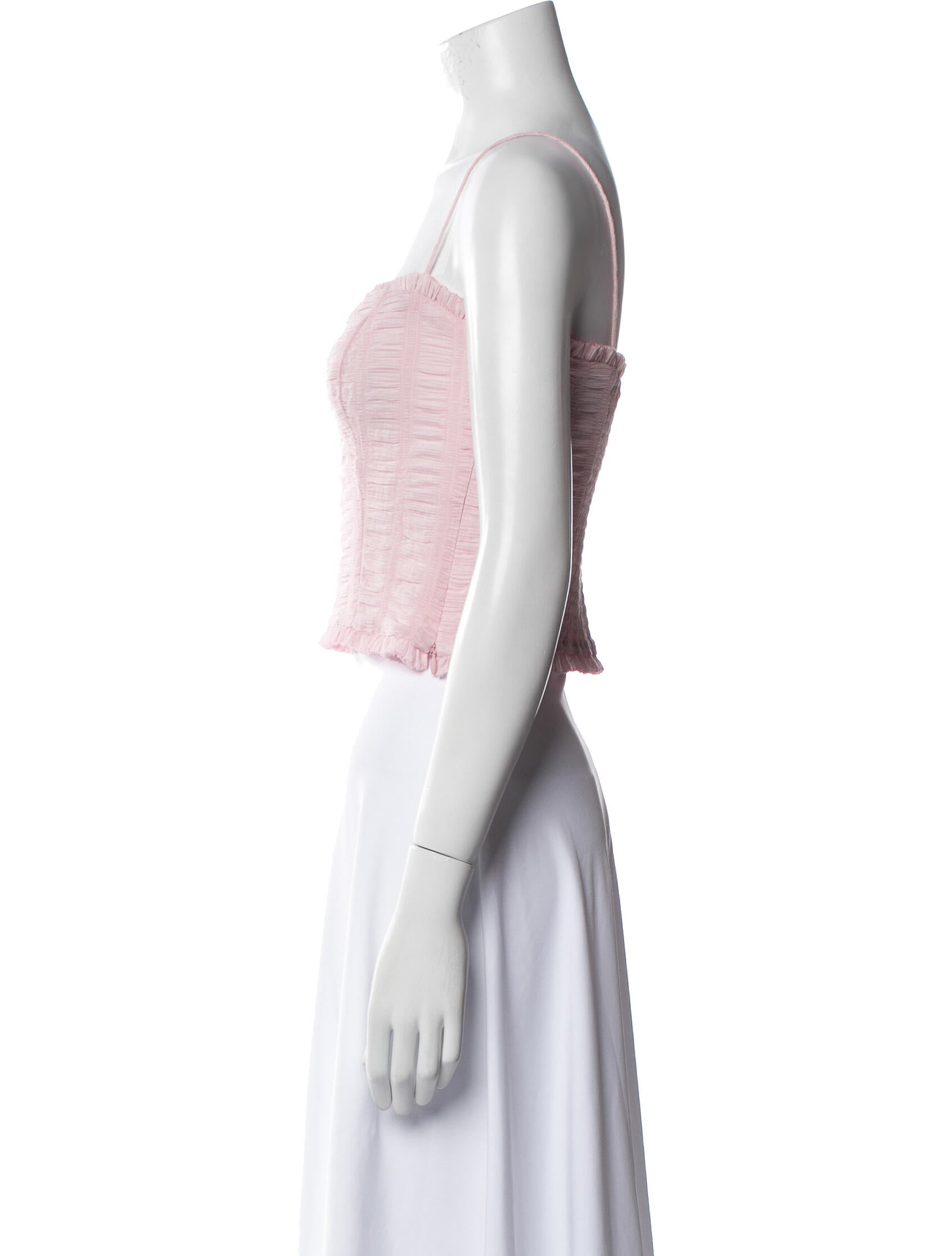 Reformation Square Neckline Sleeveless Crop Top