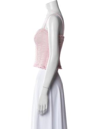 Reformation Square Neckline Sleeveless Crop Top