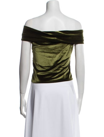 Reformation Strapless Short Sleeve Crop Top