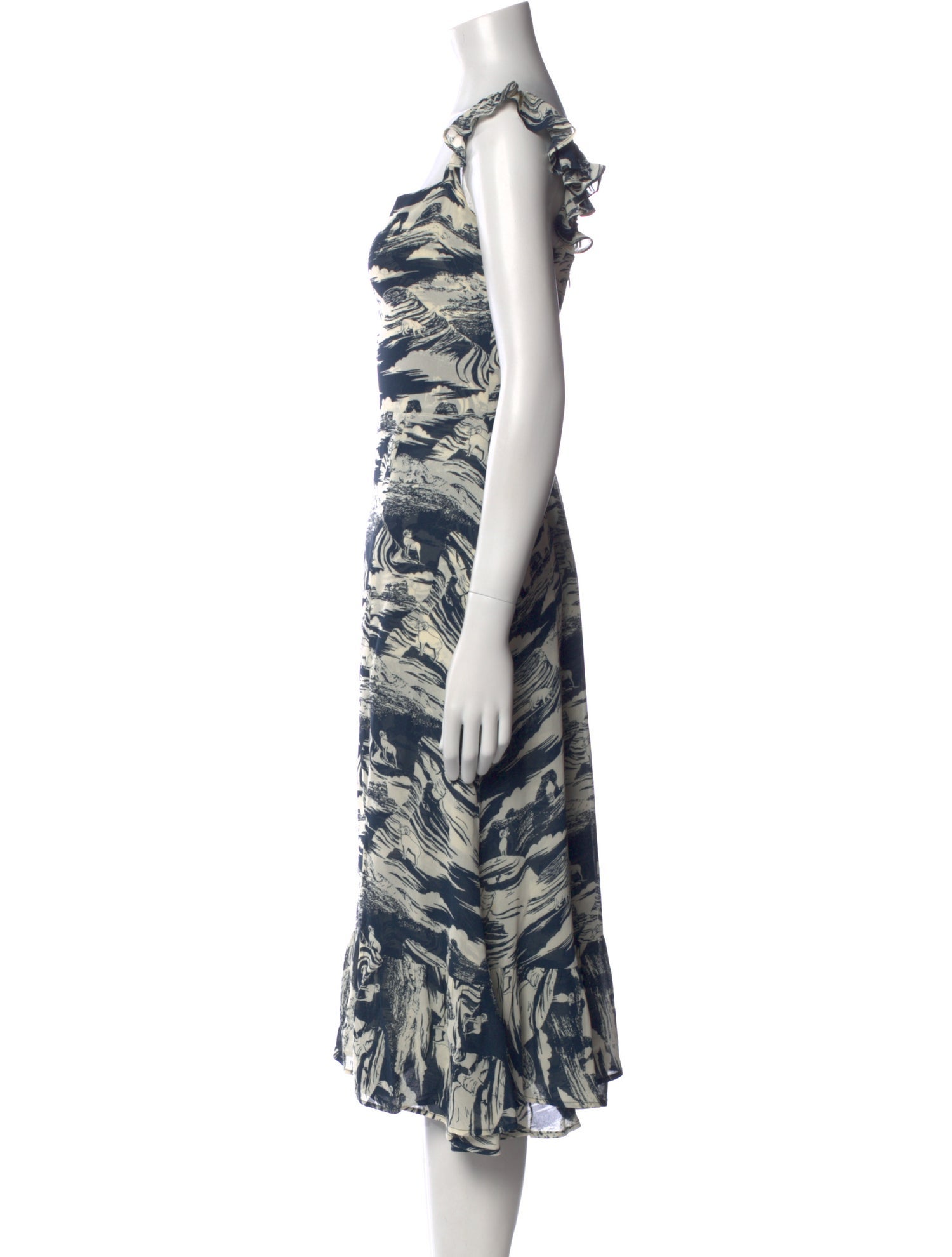 Reformation Printed Midi Length Dress