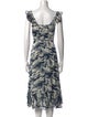 Reformation Printed Midi Length Dress