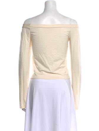 Reformation Off-The-Shoulder Long Sleeve Crop Top