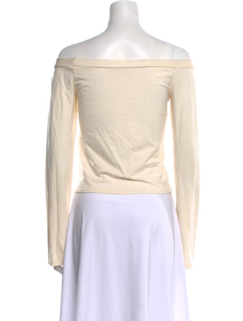 Reformation Off-The-Shoulder Long Sleeve Crop Top