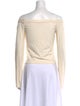 Reformation Off-The-Shoulder Long Sleeve Crop Top