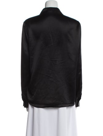Reformation Silk Long Sleeve Button-Up Top