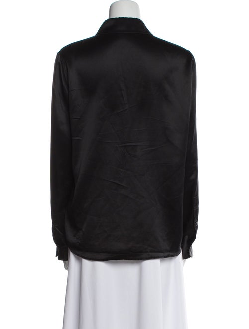 Reformation Silk Long Sleeve Button-Up Top