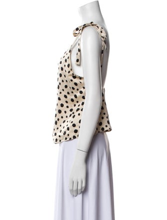 Reformation Silk Polka Dot Print Blouse