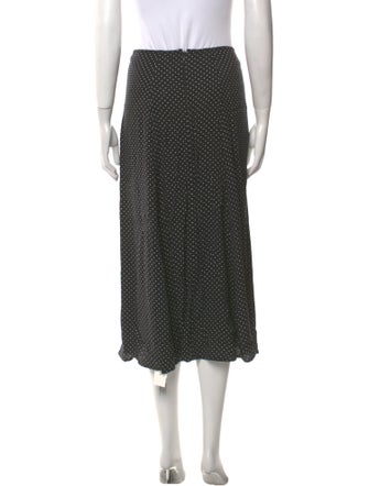 Reformation Polka Dot Print Midi Length Skirt