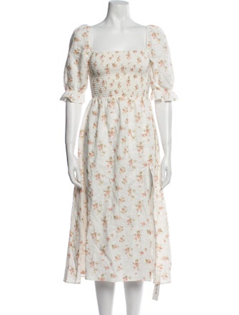 Reformation Linen Midi Length Dress