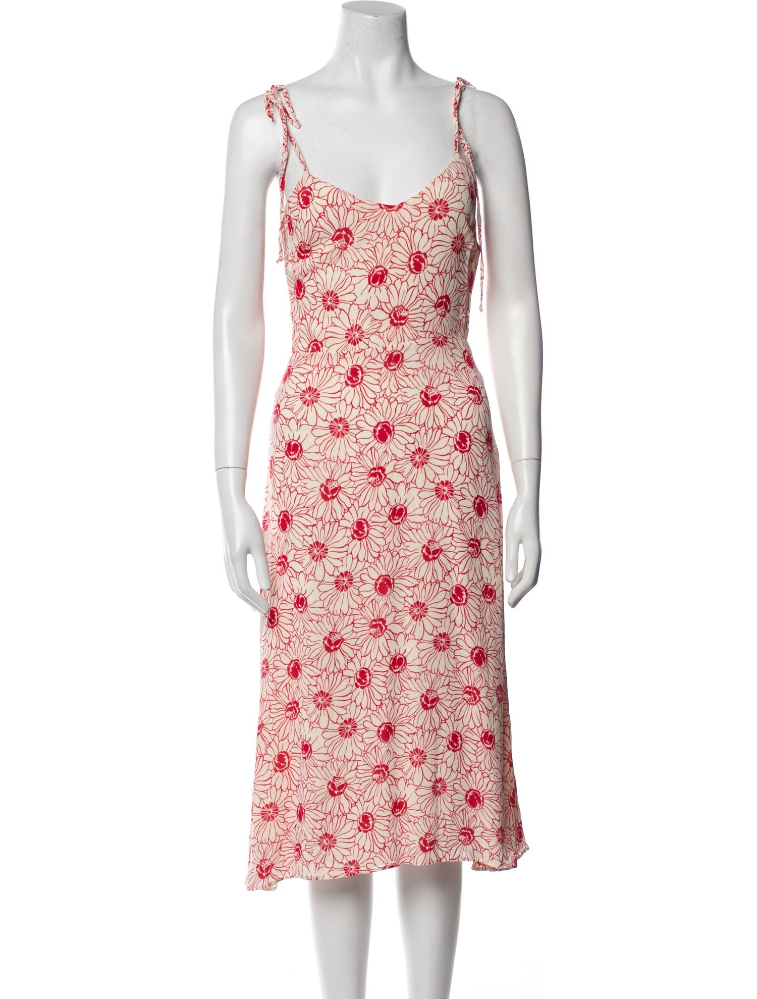 Reformation Floral Print Knee-Length Dress