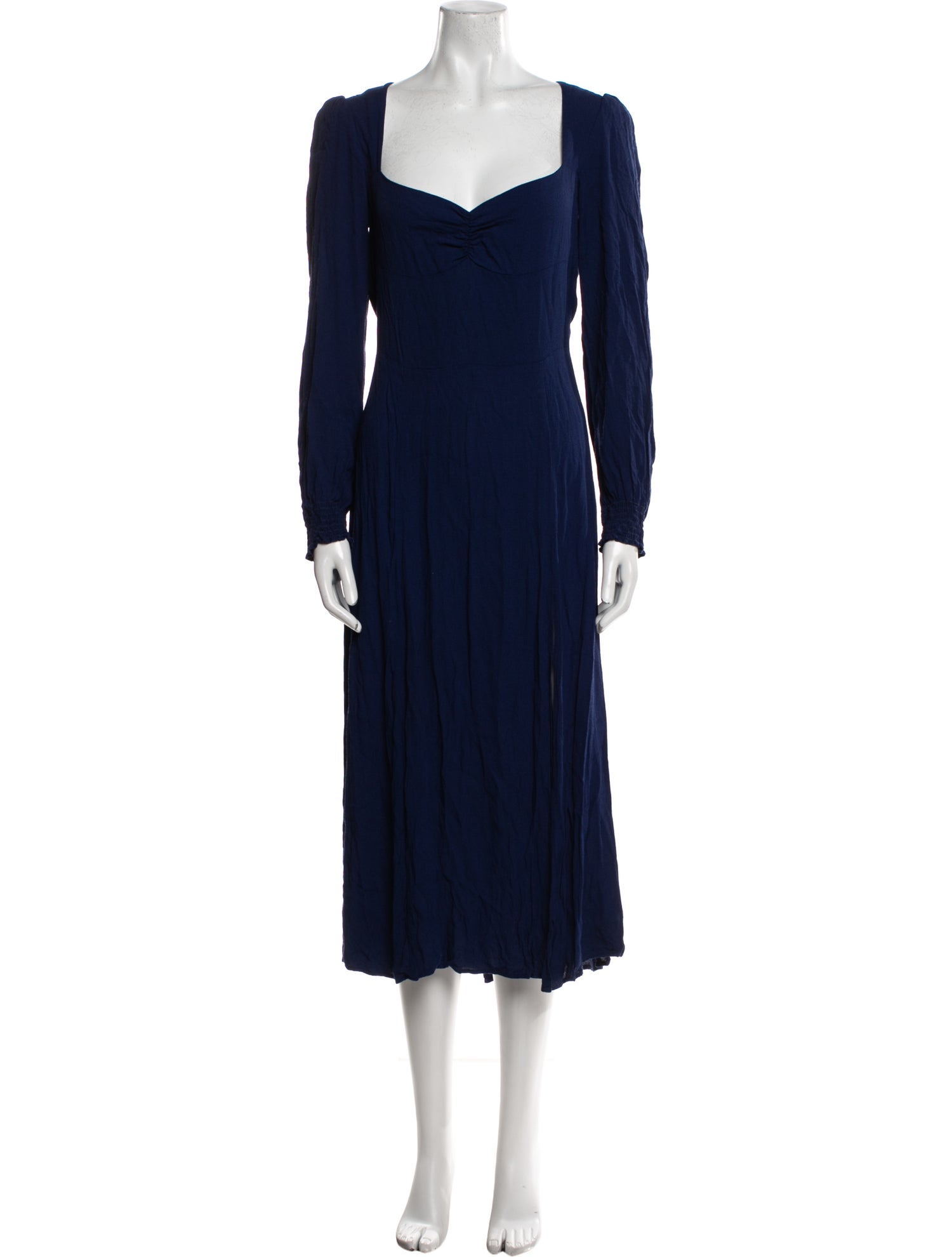 Reformation Square Neckline Midi Length Dress