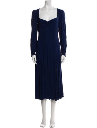 Reformation Square Neckline Midi Length Dress