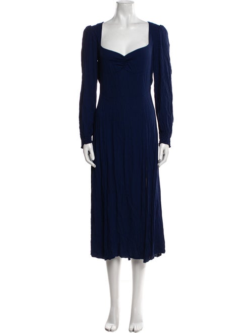 Reformation Square Neckline Midi Length Dress