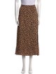 Reformation Animal Print Midi Length Skirt