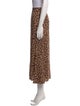Reformation Animal Print Midi Length Skirt