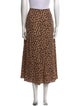 Reformation Animal Print Midi Length Skirt
