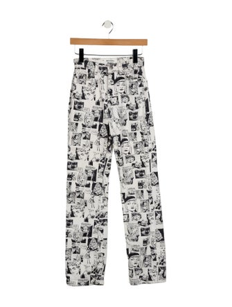 Reformation Printed Straight Leg Pants