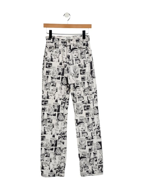 Reformation Printed Straight Leg Pants