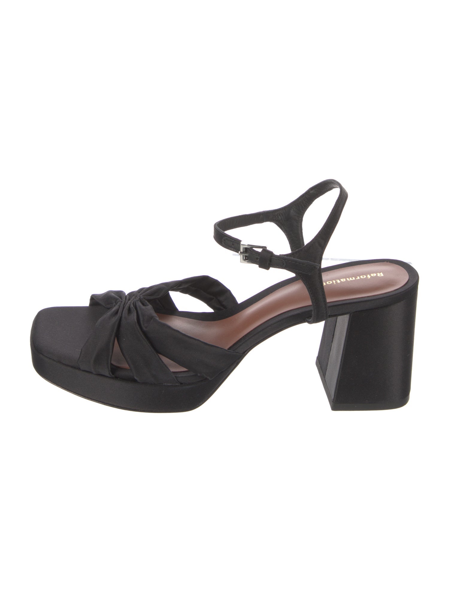 Reformation Satin Slingback Sandals