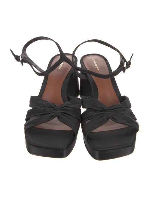 Reformation Satin Slingback Sandals