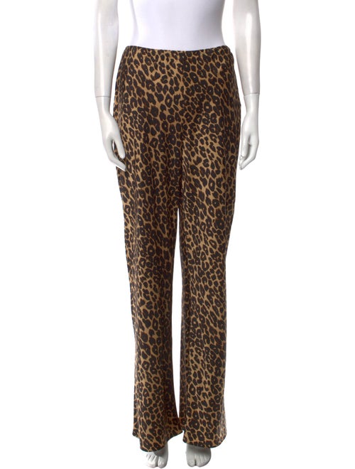 Reformation Animal Print Wide Leg Pants