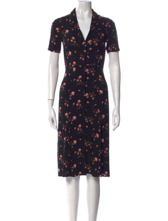 Reformation Floral Print Midi Length Dress
