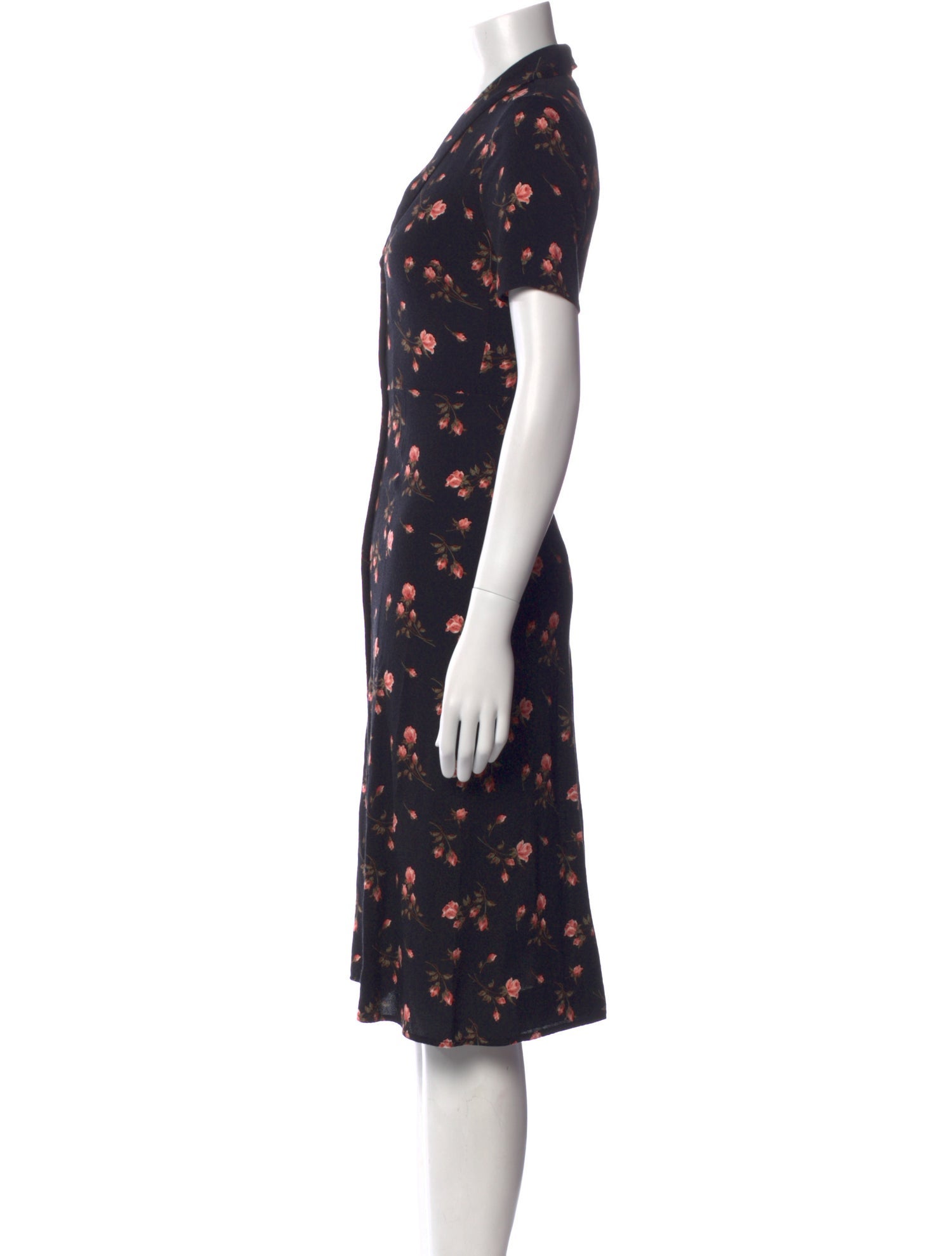 Reformation Floral Print Midi Length Dress