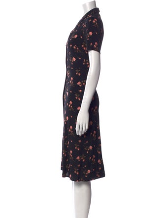 Reformation Floral Print Midi Length Dress
