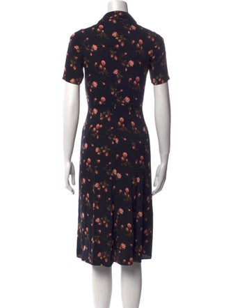 Reformation Floral Print Midi Length Dress