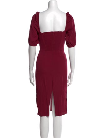 Reformation Square Neckline Knee-Length Dress