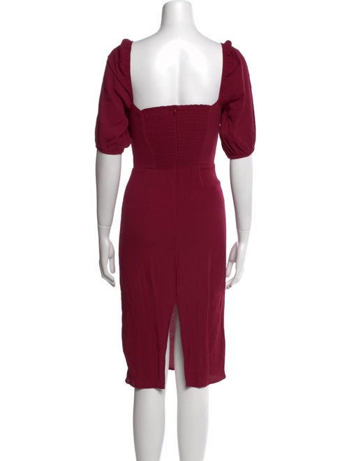 Reformation Square Neckline Knee-Length Dress