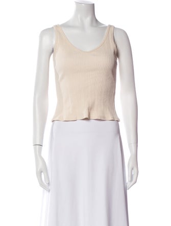Reformation Scoop Neck Sleeveless Crop Top