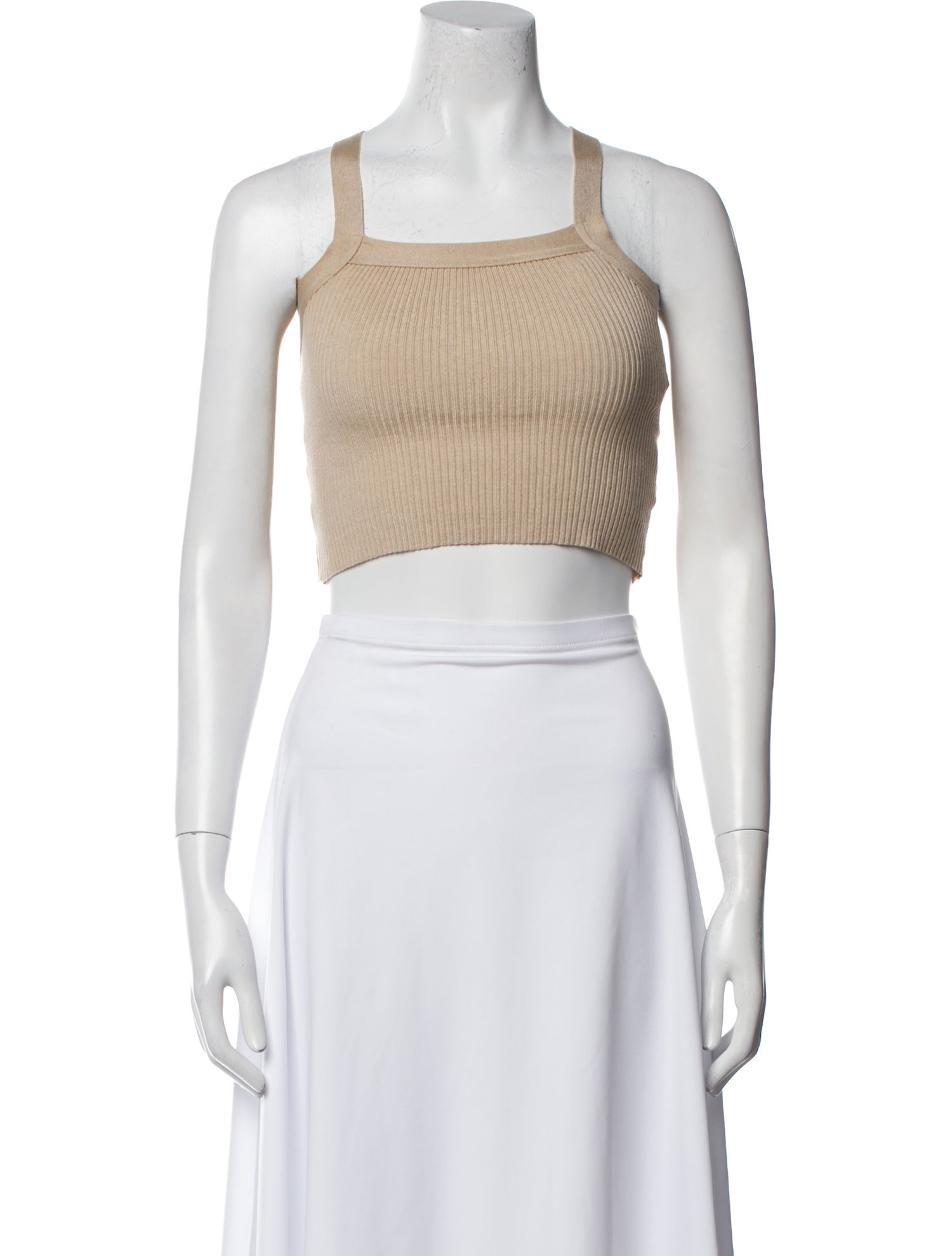 Reformation Square Neckline Sleeveless Crop Top
