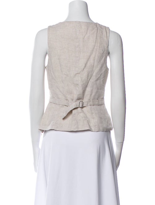 Reformation Linen Scoop Neck Crop Top