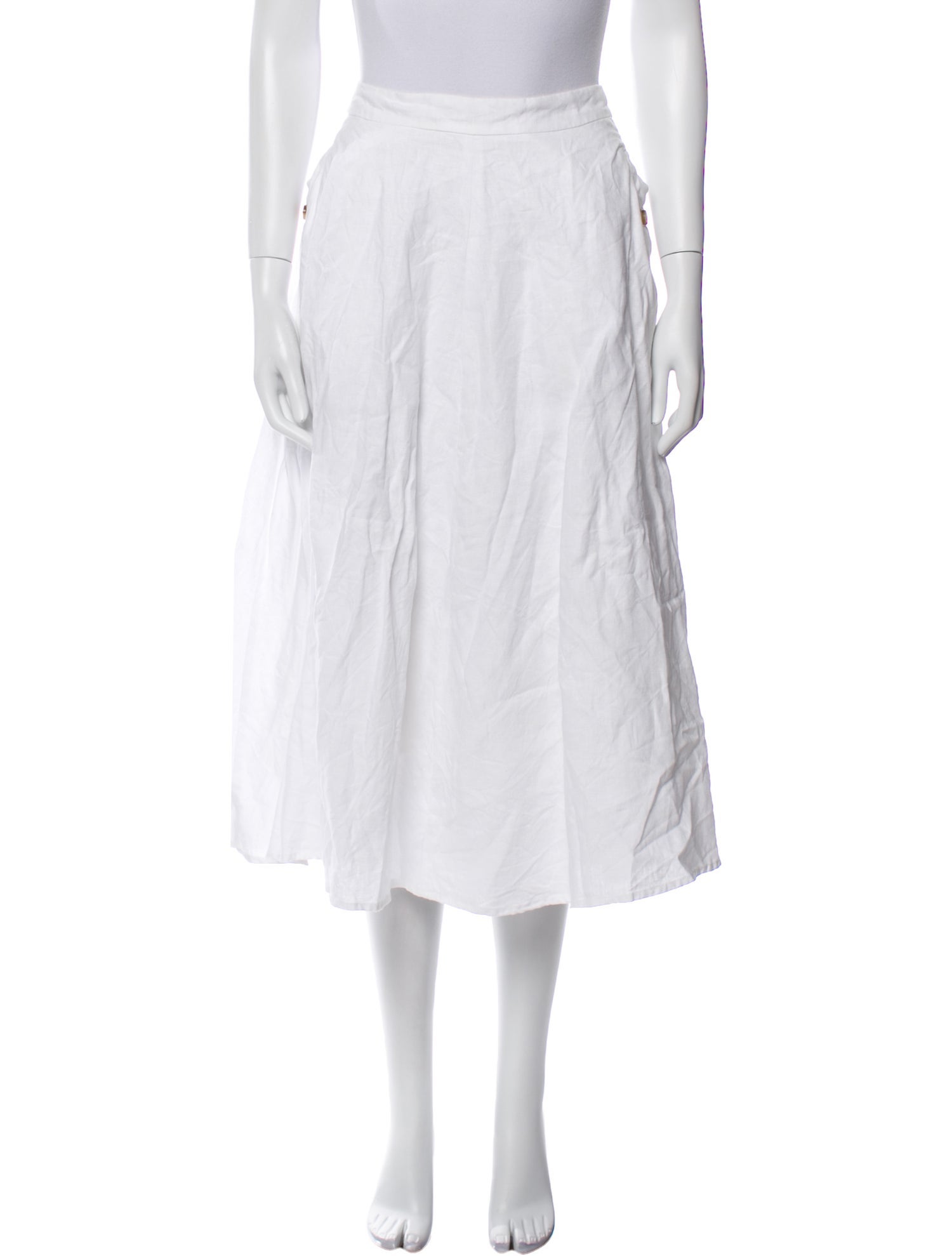 Reformation Linen Midi Length Skirt